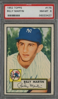 1952 Topps #175 Billy Martin Rookie Card – PSA NM-MT 8